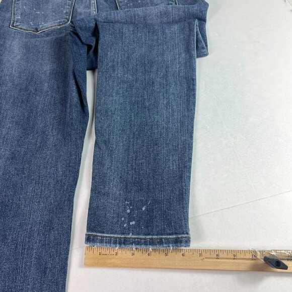 Judy Blue Jeans Womens 32x28* Boyfriend Mid Rise Blue Faded Stretch Denim Tag 30 - Picture 11 of 16